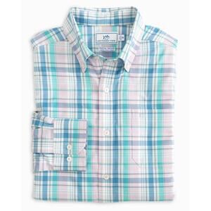 NWT Southern Tide Sky Valley Plaid Coastal Passage Sport Orchid Petal Size M